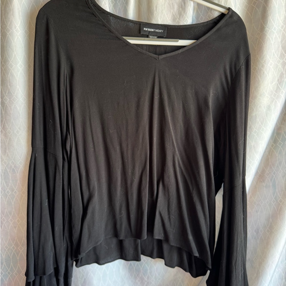 Fifteen Twenty Black Long Sleeve Top